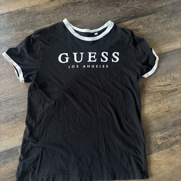 Guess Los Angelos T-shirt Vintage Y2K Medium Black - Picture 1 of 2